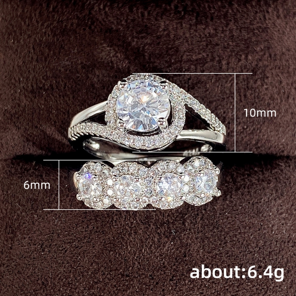 Charm Round Shape Rings Set - Picture 3 of 3
